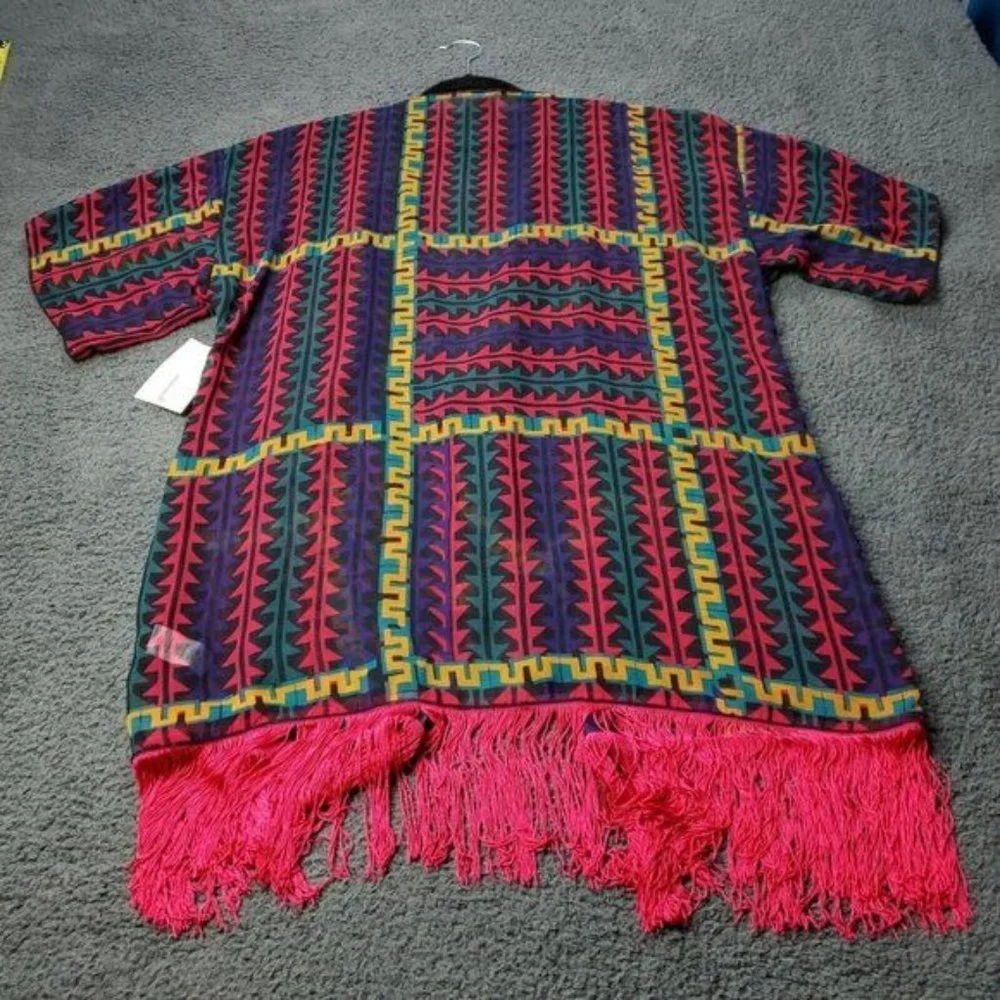 NEW LulaRoe Monroe Kimono Cardigan Womens  L Large‎ Multicolor - Picture 2 of 8